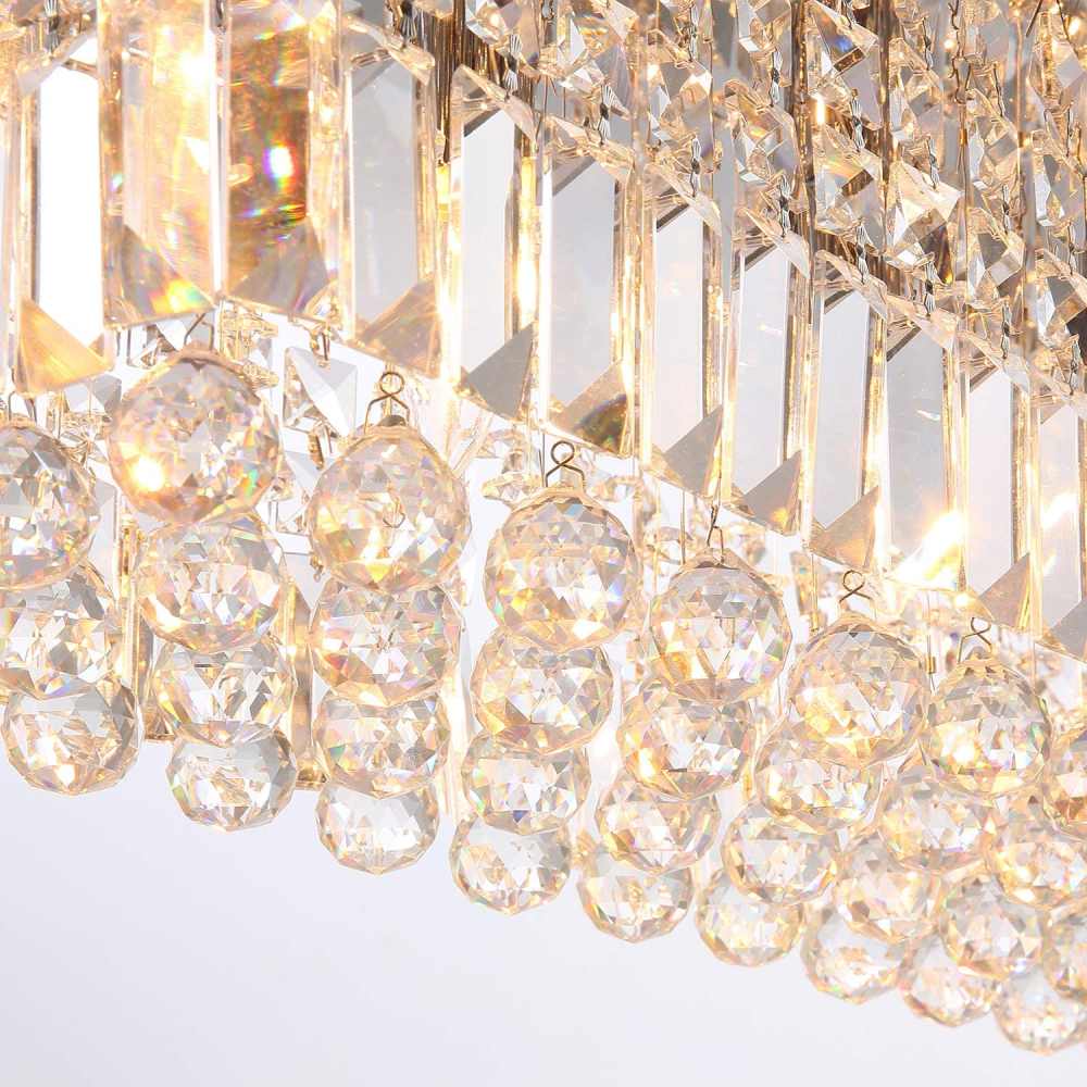 Rectangular Crystal Chandelier, L119cm(47")(10-Lights): image 6